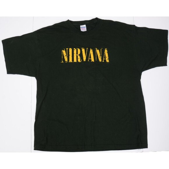 VTG 2005 Nirvana Kurt Cobain GREEN Men's XL Tee T-Shirt Rock Band Music Guitar - Picture 3 of 9